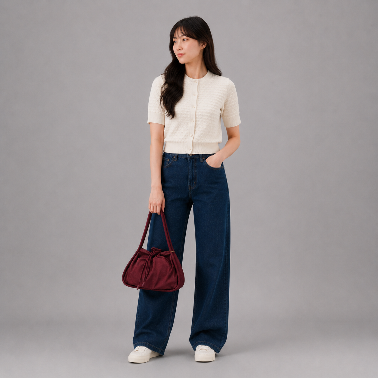 COLEGACY Soft Drawstring Nylon Shoulder Bag